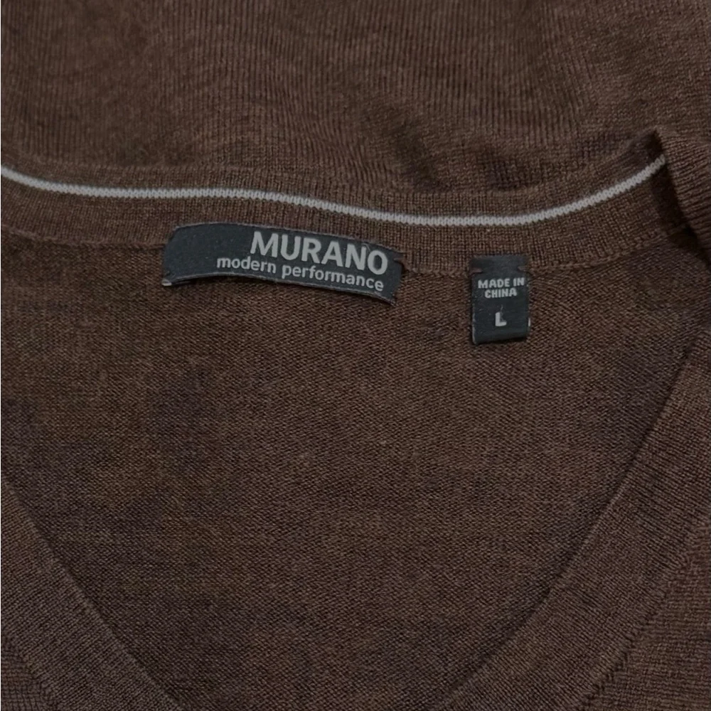 Murano Chocolate V-Neck Sweater